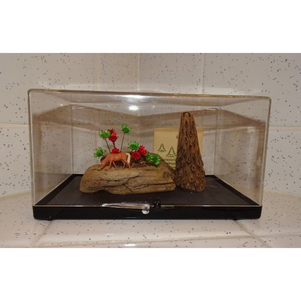 Vintage Craft Wood Original Creations Desert Scene Diorama horse cactus wood